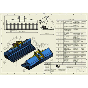 GODET RÂTEAU 4T-6T - PLATINE AXES LIBRES