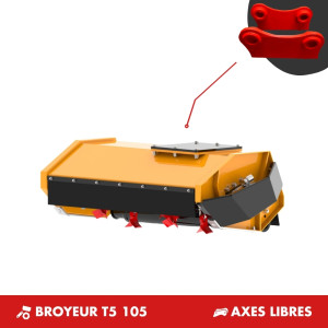 BROYEUR T5 105 - PLATINE AXES LIBRES