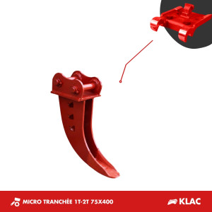 GODET MICRO-TRANCHÉE 1T5-2T 75mm - KLAC C