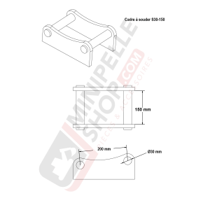 GODET MICRO-TRANCHÉE 1T5-2T 75mm -  S30 2