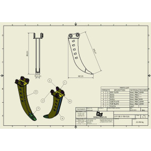 GODET MICRO-TRANCHÉE 1T5-2T 75mm - ARDEN QA05