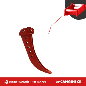GODET MICRO-TRANCHÉE 1T5-2T 75mm - CANGINI CR15