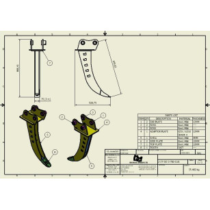 GODET MICRO-TRANCHÉE 2T-3T 75mm - LEHNHOFF MS03