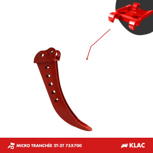 GODET MICRO-TRANCHÉE 2T-3T 75mm - KLAC D