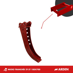 GODET MICRO-TRANCHÉE 2T-3T 100mm - ARDEN QA11