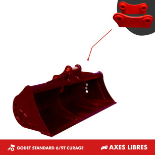GODET CURAGE 7T-9T 1500MM - AXES LIBRES