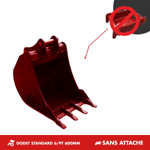 GODET TRANCHEE 6T-9T 600MM - SANS ATTACHE