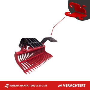 GODET RÂTEAU MANTA 2.5T-3.5T 1200MM - VERACHTERT CW05