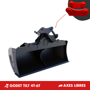 GODET TILT 4T-6T - PLATINE AXES LIBRES
