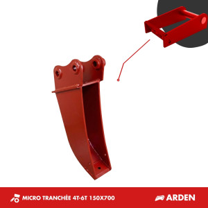 GODET MICRO-TRANCHÉE 4T-6T 150mm - ARDEN QA11