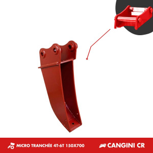 GODET MICRO-TRANCHÉE 4T-6T 150mm - CANGINI CR50