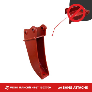 GODET MICRO-TRANCHÉE 4T-6T 150mm - SANS ATTACHE