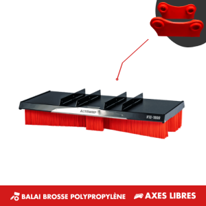 BALAI BROSSES POLYPROPYLÈNE - PLATINE AXES LIBRES