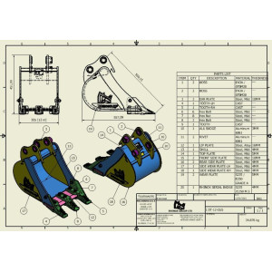 GODET VRD 1.5T-2T 300mm - AXES LIBRES