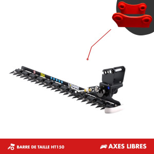 BARRE DE TAILLE HT150 - PLATINE AXES LIBRES