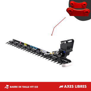 BARRE DE TAILLE HT150 - PLATINE AXES LIBRES