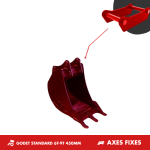 GODET TRANCHEE 6T-9T 450MM - AXES FIXES