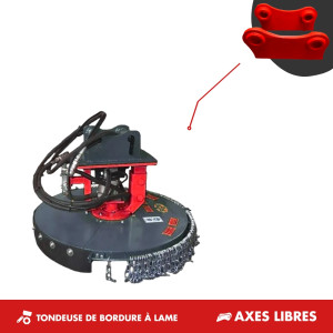 TONDEUSE DE BORDURE À LAME - PLATINE AXES LIBRES