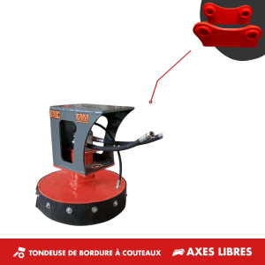 TONDEUSE DE BORDURE À COUTEAUX - PLATINE AXES LIBRES