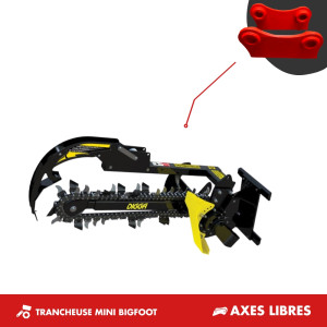 TRANCHEUSE DIGGA MINI BIGFOOT - PLATINE AXES LIBRES