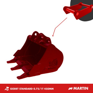 GODET TRANCHEE 0.75-1T 450MM - MARTIN M02