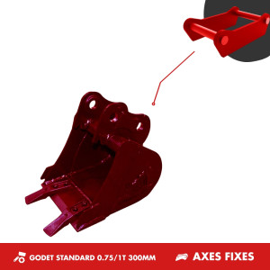 GODET TRANCHEE 0.75-1T 300MM - AXES FIXES