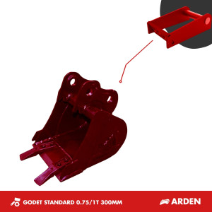 GODET TRANCHEE 0.75-1T 300MM - ARDEN QA05