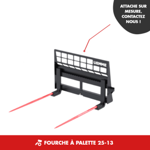 FOURCHE À PALETTE 25-13 2500 KG FRP - CHARGEUR