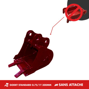 GODET TRANCHEE 0.75-1T 300MM - SANS ATTACHE