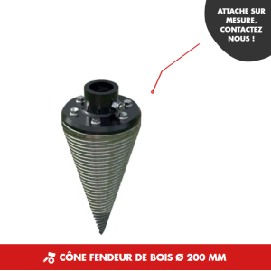 Cône fendeur de bois Ø 200 mm (HDA1S, HDA2S)(HDA1,HDA2,HDA3)