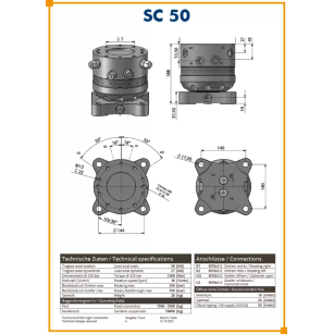 ROTATEUR RIGIDE SC 50 - POUR GRAPPIN MULTI-USAGE