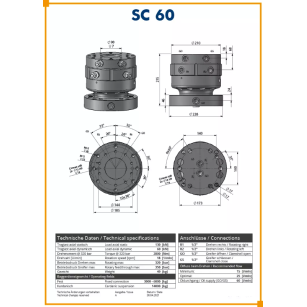 ROTATEUR RIGIDE SC 60 - POUR GRAPPIN MULTI-USAGE