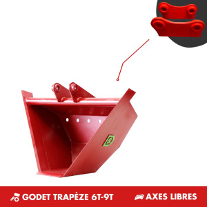 GODET TRAPÈZE 6T-9T - PLATINE AXES LIBRES