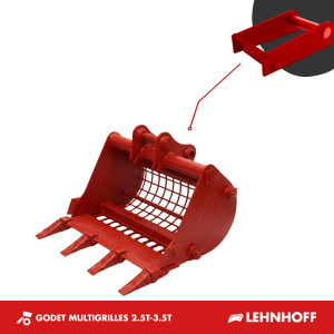 GODET MULTI-GRILLE  2.5T-3.5T - LEHNHOFF MS03