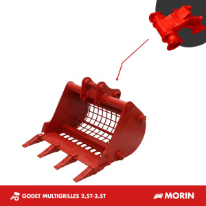 GODET MULTI-GRILLE  2.5T-3.5T - MORIN M1