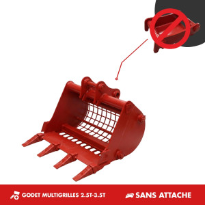 GODET MULTI-GRILLE  2.5T-3.5T - SANS ATTACHE