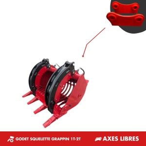 GODET GRAPPIN SQUELETTE 600MM 1T-2T - AXES LIBRES