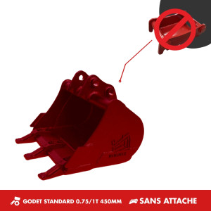 GODET TRANCHEE 0.75-1T 450MM - SANS ATTACHE