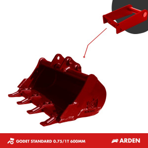 GODET TRANCHEE 0.75-1T 600MM - ARDEN QA05