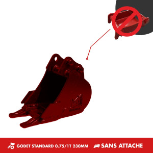 GODET TRANCHEE 0.75-1T 230MM - SANS ATTACHE
