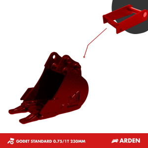 GODET TRANCHEE 0.75-1T 230MM - ARDEN QA05
