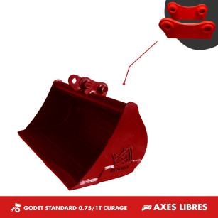 GODET CURAGE 0.75-1T 760MM - AXES LIBRES