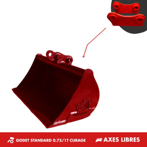GODET CURAGE 0.75-1T 760MM - AXES LIBRES