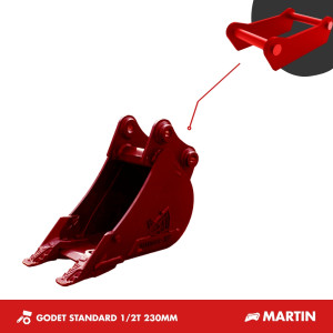 GODET TRANCHEE 1-2T 230MM - MARTIN M02