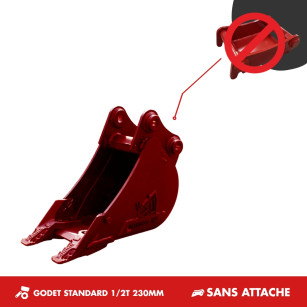GODET TRANCHEE 1-2T 230MM - SANS ATTACHE