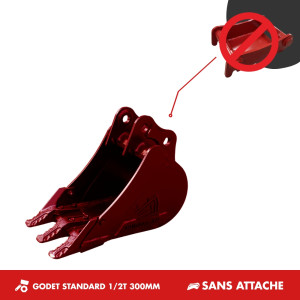 GODET TRANCHEE 1-2T 300MM - SANS ATTACHE