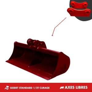 GODET CURAGE 1-2T 1000MM - AXES LIBRES