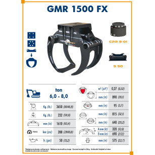 GRAPPIN À BOIS GMR1500 FX - MORIN M3