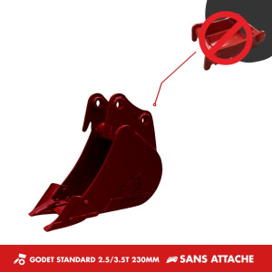 GODET TRANCHEE 2.5-3.5T 230MM - SANS ATTACHE