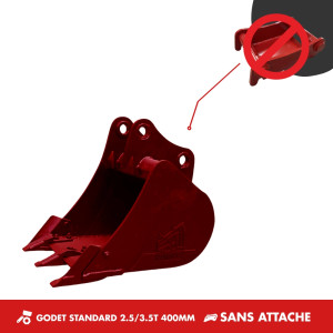 GODET TRANCHEE 2.5-3.5T 400MM - SANS ATTACHE